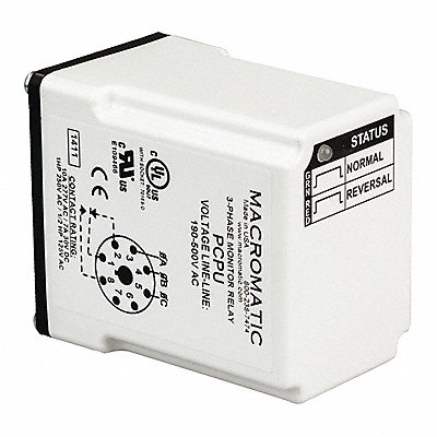 Phase Monitor Relay 190-500VAC Plug SPDT MPN:PCPU