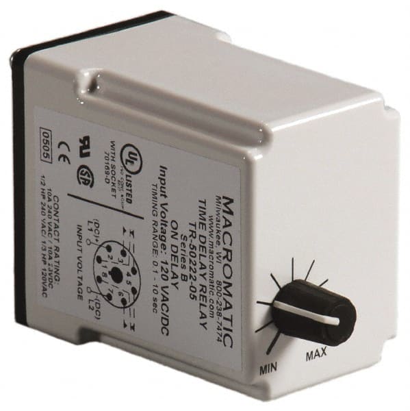 8 Pin, Multiple Range DPDT Time Delay Relay MPN:TR-50228-08