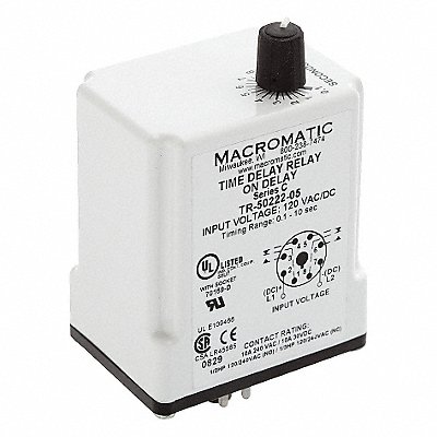 H8234 Time Delay Relay 120VAC/DC 10A DPDT MPN:TR-50522-05