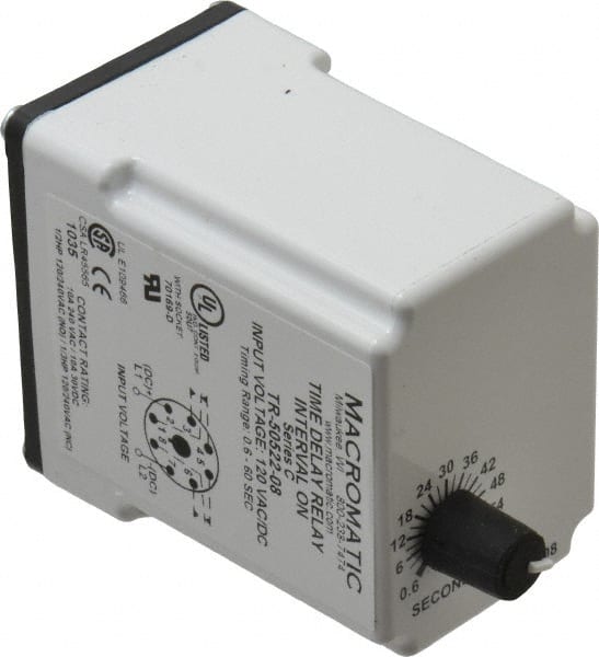 8 Pin, Multiple Range DPDT Time Delay Relay MPN:TR-50522-08