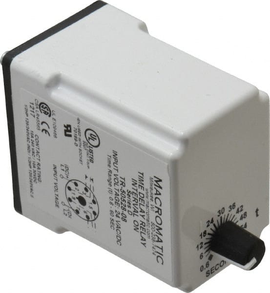 8 Pin, Multiple Range DPDT Time Delay Relay MPN:TR-50528-08