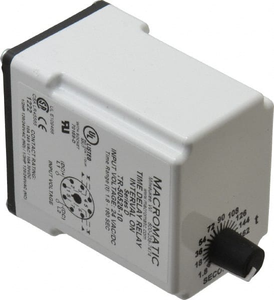 8 Pin, Multiple Range DPDT Time Delay Relay MPN:TR-50528-10