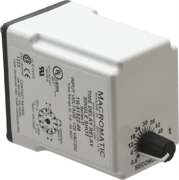 11 Pin, Multiple Range DPDT Time Delay Relay MPN:TR-51522-08