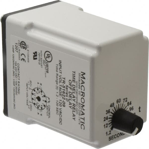 11 Pin, Multiple Range DPDT Time Delay Relay MPN:TR-51622-09