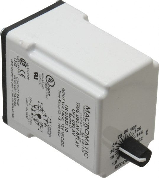 11 Pin, Multiple Range DPDT Time Delay Relay MPN:TR-51622-10