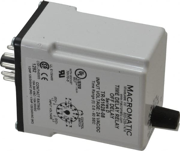 11 Pin, Multiple Range DPDT Time Delay Relay MPN:TR-51628-08