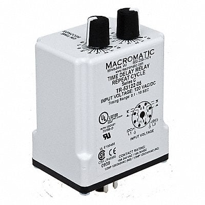 H7836 Time Delay Relay 24VAC/DC 10A DPDT MPN:TR-55128-08