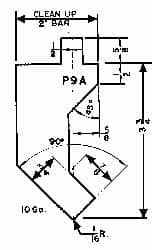 1 Ft. Punch Length, Press Brake Punch MPN:P7A-01