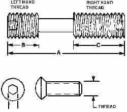 Differential Screw for Indexables: Hex Socket Drive, 3/8-24 Thread MPN:CS-32