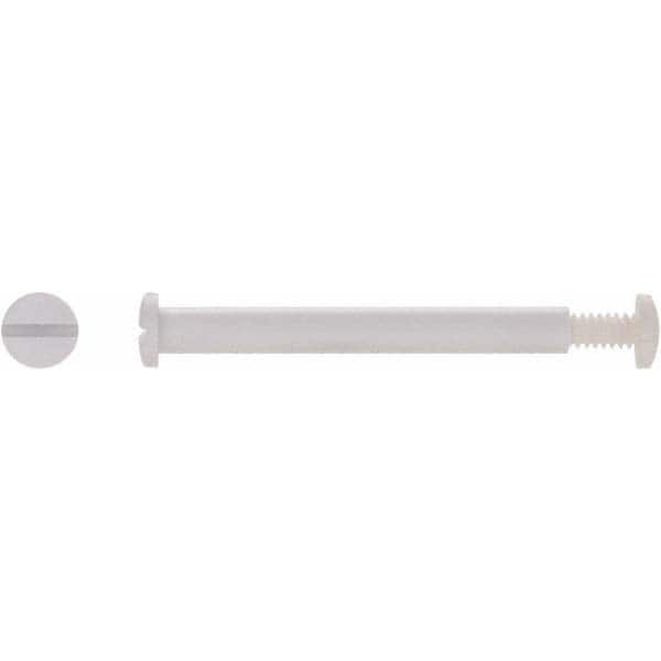 #10-24 Thread Screw & Barrel, Pan Head, Slotted Drive, Nylon Sex Bolt & Binding Post MPN:BB-1024-750-W