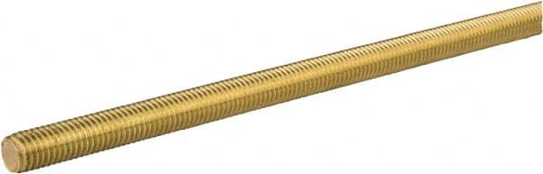 Threaded Rod: 3/8-24, 6' Long, Brass MPN:14346