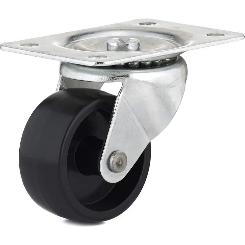 Swivel Top Plate Caster: Polypropylene, 2-1/2