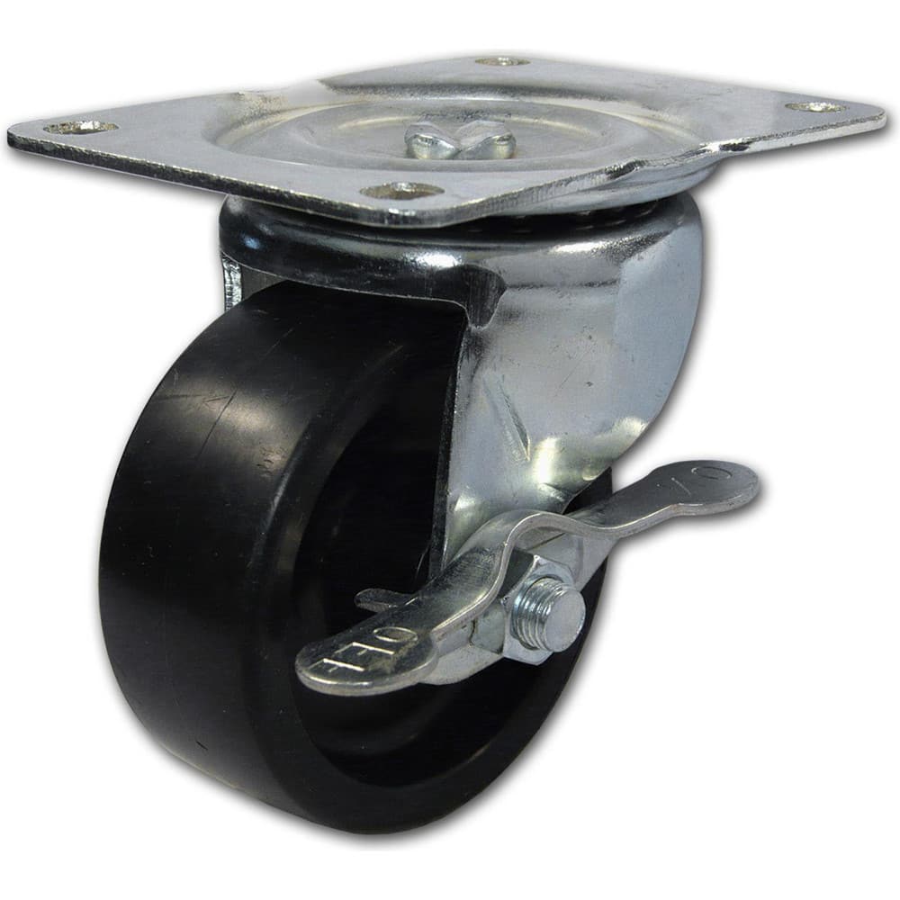 Swivel Top Plate Caster: Polypropylene, 3