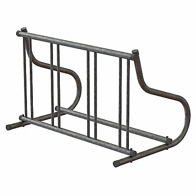 Bike Rack 1-Sided 4-Bike 48 in Silver MPN:QS-GR114-G