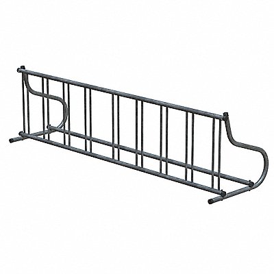 Bike Rack 1-Sided 9-Bike 110 in Silver MPN:QS-GR116-G