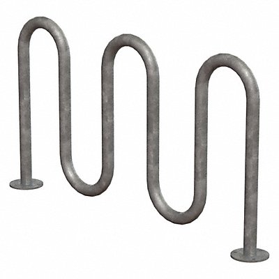 Bike Rack Galv (7)Bikes 36 in H 3 in W MPN:QS-H36-7-SF-G