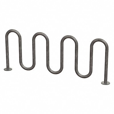 Bike Rack Galv (9)Bikes 36 in H 3 in W MPN:QS-H36-9-SF-G