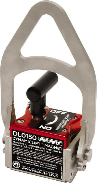 Lifting Magnet: 150 lb Limit, Locking On & Off Handle MPN:DL0150