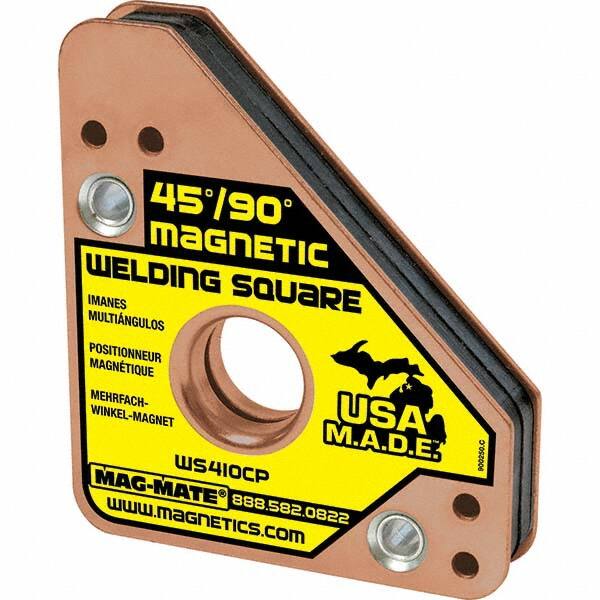 Magnetic Welding & Fabrication Squares, Holding Angle: 450, 900 , Magnet Material: Ceramic , Average Pull Force (Lb.): 38lb , Maximum Pull Force (Lb.): 75lb MPN:WS410CP