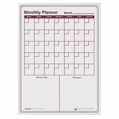 Magnetic Dry Erase Planner 16x12 MPN:MP-1216