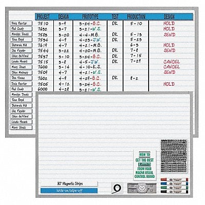 Magnetic Changeable Planner Kit 36x48 MPN:NMW-3648G