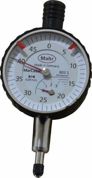 3mm Range, 0-45 Dial Reading, 0.01mm Graduation Dial Drop Indicator MPN:4324000