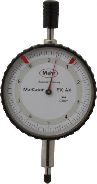 10mm Range, 0-10 Dial Reading, 0.1mm Graduation Dial Drop Indicator MPN:4331000