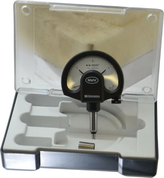 0.000050 Inch Graduation, Accuracy Up to 0.000050 Inch, 0.0020 Inch Max Measurement, Dial Comparator Gage MPN:4334900