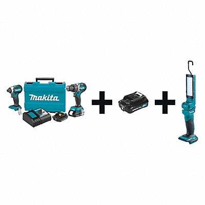 Cordless Combo Kit 18.0 V 3 Tools 3 Batt MPN:XT269R + BL1021B + DML801