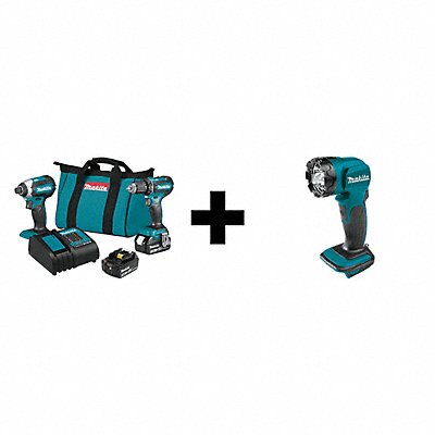 18V LXT BL Drill 1/2 Impact Wrench Kit MPN:XT281S + DML815