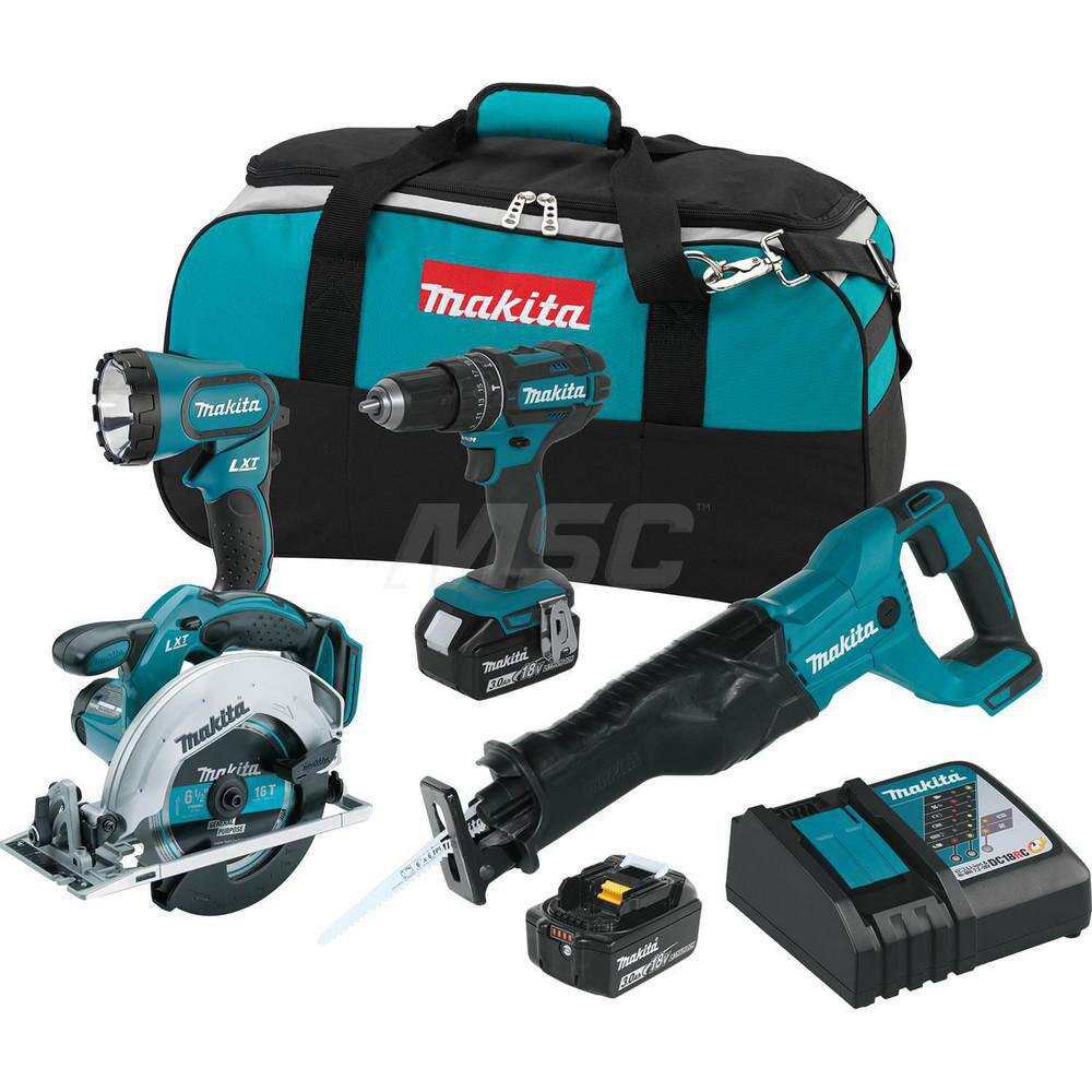 Cordless Tool Combination Kit: 18V, 4 Pc MPN:XT442