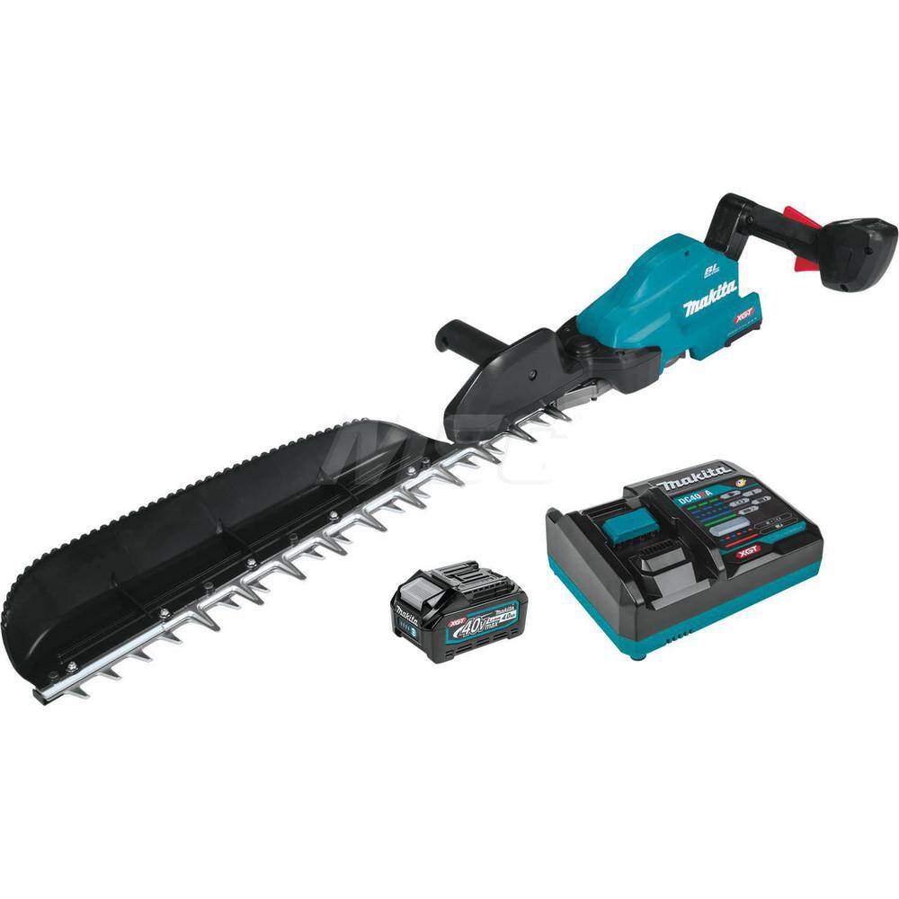 Hedge Trimmer: Battery Power, Single-Sided Blade, 24