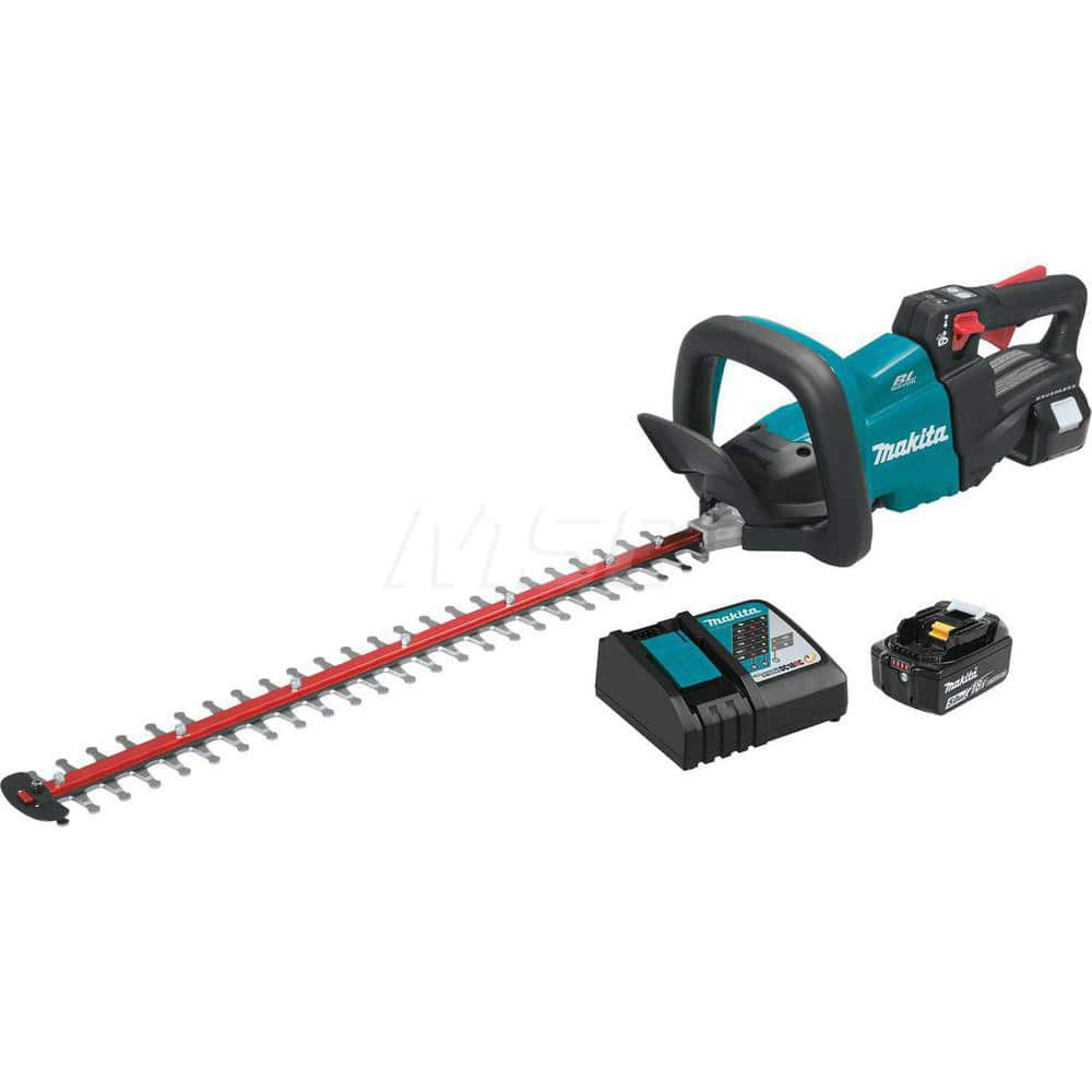 Hedge Trimmer: Battery Power, Double-Sided Blade, 24