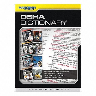 Dictionary Book OSHA Dictionary MPN:36O-001-03