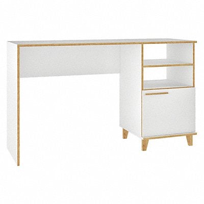 Office Desk 2 Shelf Mid Century White MPN:136AMC160