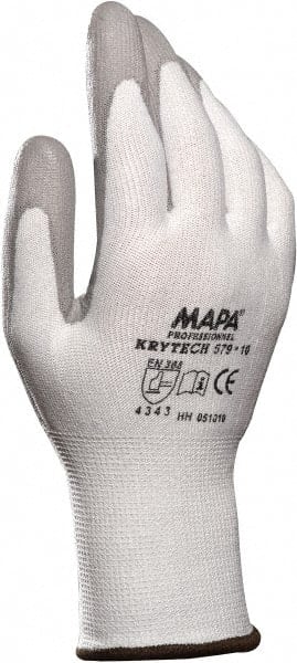 Cut-Resistant Gloves: Size 2X-Large, ANSI Cut A3, ANSI Puncture 2, Polyurethane, Series KryTech 584 MPN:34584001