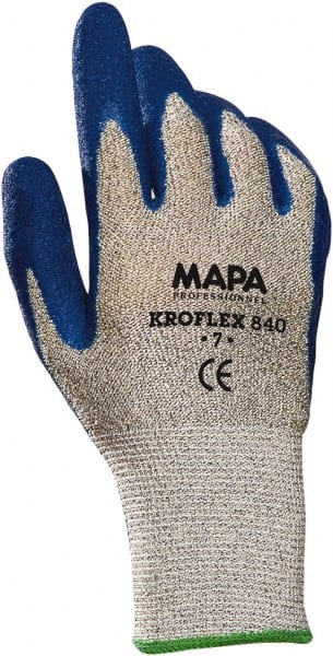 Cut-Resistant Gloves: Size X-Large, ANSI Cut A4, ANSI Puncture 3, Latex, Series KryTech 840 MPN:34840020