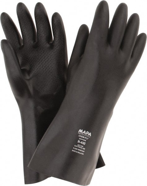 Chemical Resistant Gloves: Large, 30 mil Thick, Neoprene, Unsupported, Type A Chemical-Resistant MPN:407959