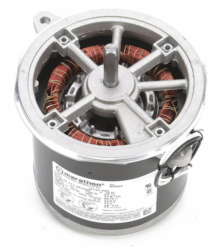 Oil Burner Motor 1/4 HP 1725 rpm 115V MPN:048S17S25