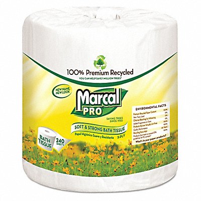 Recycled Bathroom Tissue White PK48 MPN:3001