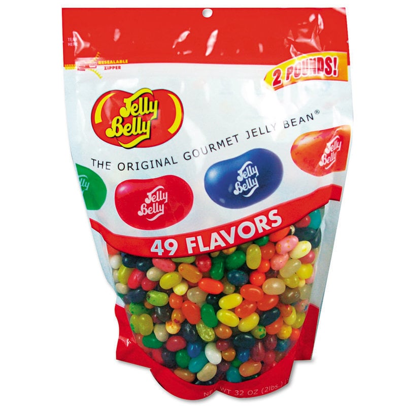 Jelly Belly Jelly Beans Stand-Up Bag, 32 Oz. Bag (Min Order Qty 4) MPN:98475