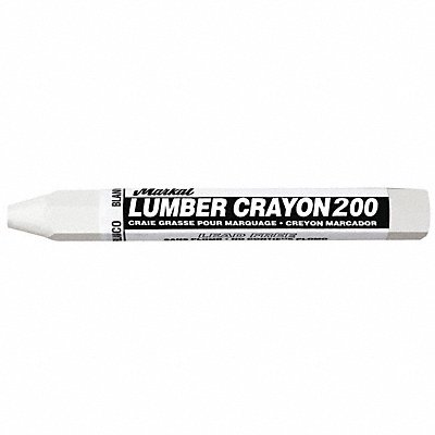 Lumber Crayon White 1/2 Size PK12 MPN:80350