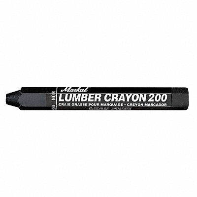 Lumber Crayon Black 1/2 Size PK12 MPN:80353