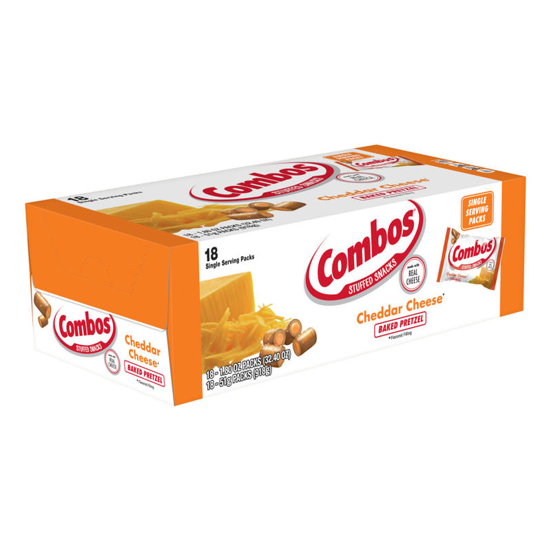 Combos Snack, Cheddar Cheese Pretzel, 1.8 Oz, Box Of 12 (Min Order Qty 3) MPN:71471