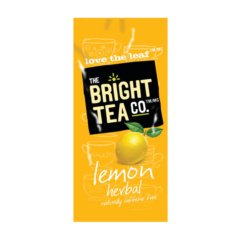 The Bright Tea Co. Lemon Herbal Tea Single-Serve Freshpacks, 0.25 Oz, Box Of 100 (Min Order Qty 2) MPN:B502