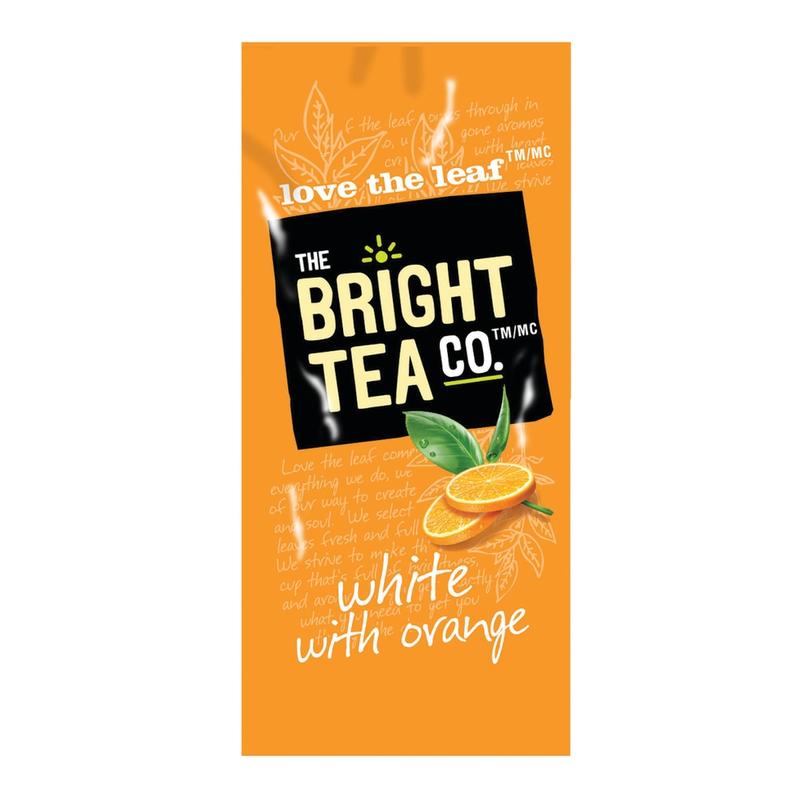 The Bright Tea Co. White With Orange Tea, Single-Serve Freshpacks, 0.25 Oz, Box Of 100 MPN:B504