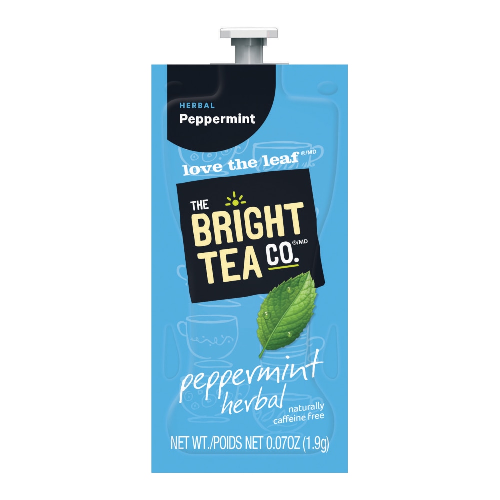 The Bright Tea Co. Peppermint Herbal Tea Single-Serve Freshpacks, 0.25 Oz, Box Of 100 MPN:B505