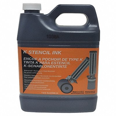 Stencil Ink Jug Black 1 qt. MPN:K-BK-Q