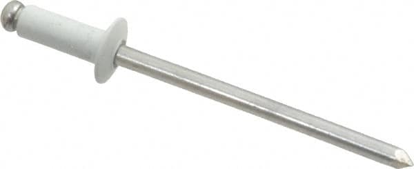 Open End Blind Rivet: Button Head, Aluminum Body, Aluminum Mandrel MPN:44007