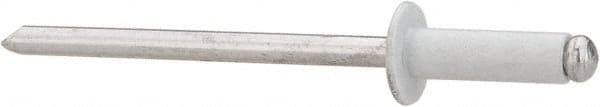 Open End Blind Rivet: Button Head, Aluminum Body, Aluminum Mandrel MPN:44009